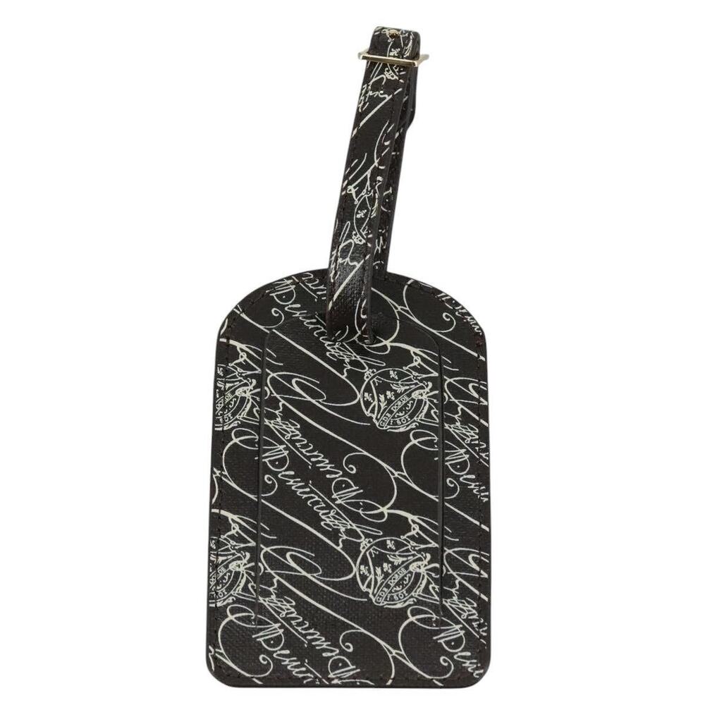 Berluti Calligraphy Name Tag Leather Brown